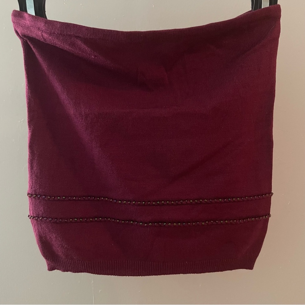 Nicole Miller Beaded tube top tank top size small